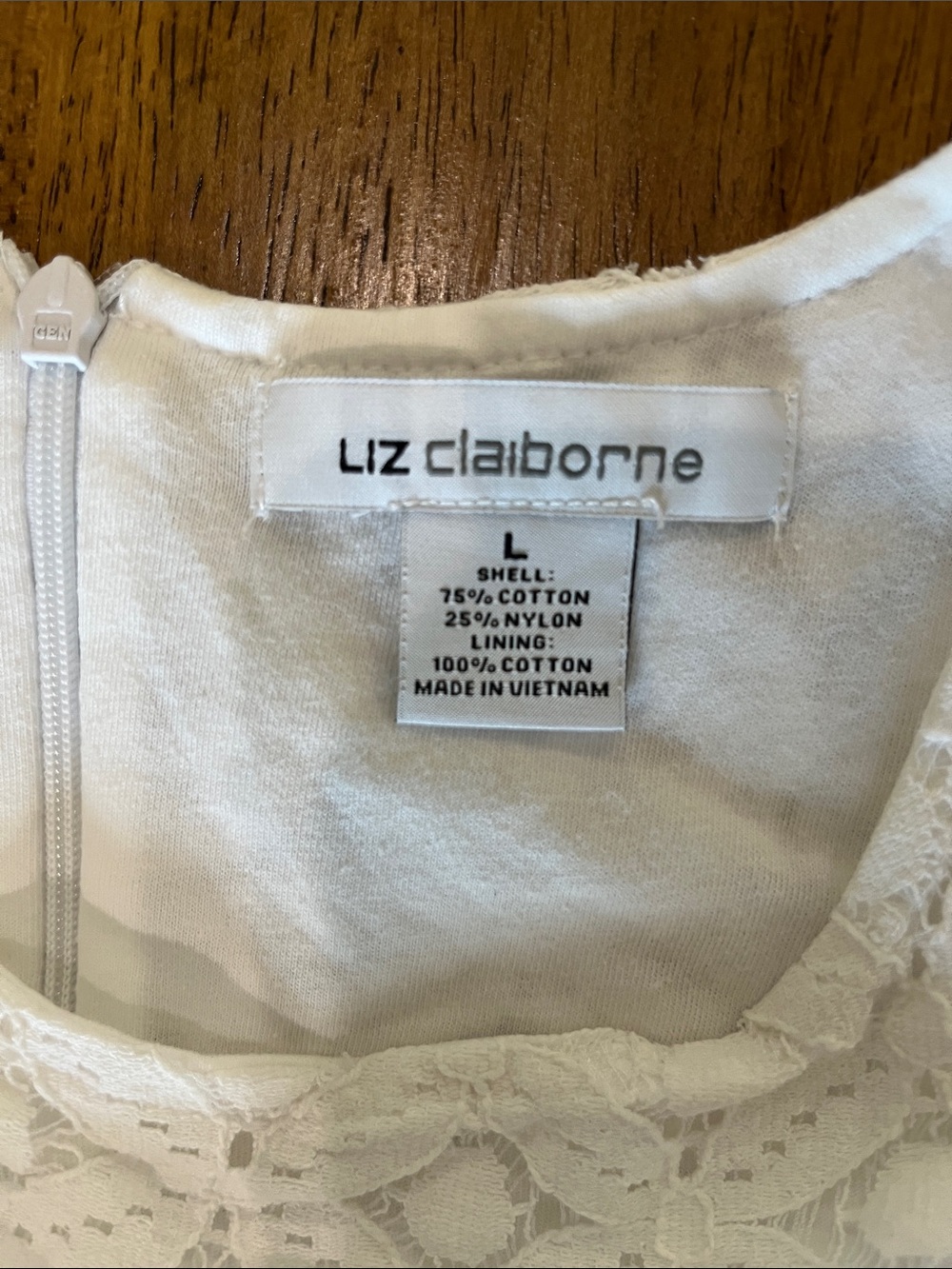 Liz Claiborne White Lace Knee-length Sheath Dress - Picture 5 of 6